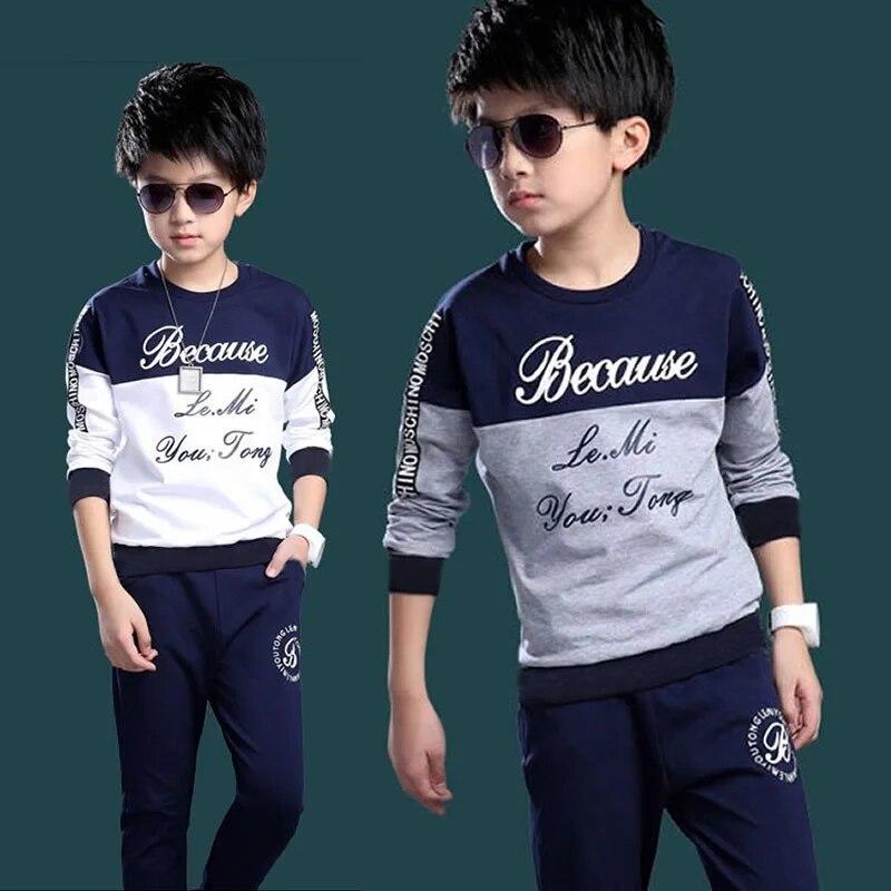 Kinderkleding Sets Lente Tieners Sets Jongens Trainingspak Kinderen Outfit Pak voor Jongen Sweatshirt + Broek Sets Kleding
