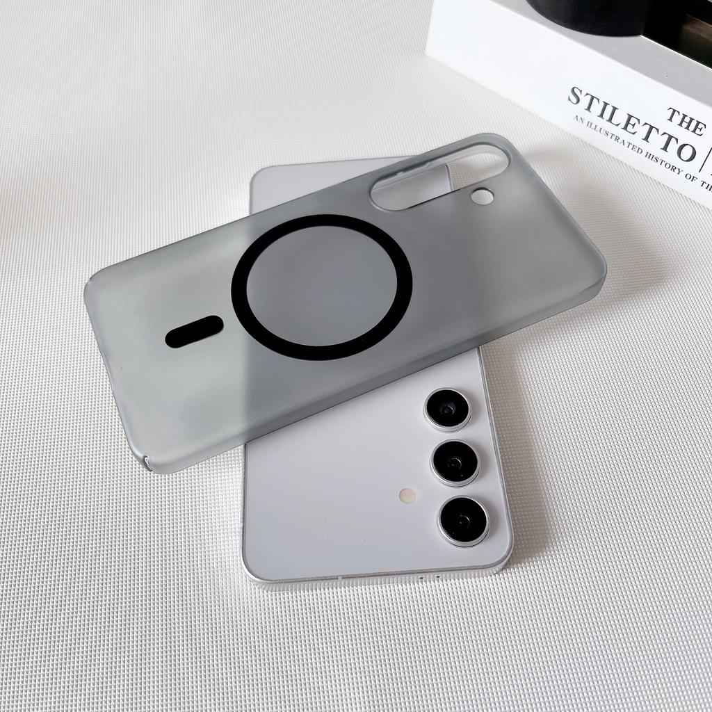 Frosted Skin Feel Suitable for Samsung S25ultra Magnetic Phone Case S24plus Anti Fall PC Does Not Turn Yellow S23 Hard Case