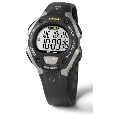 Timex Men's T5E901 Ironman Traditional 30-Lap Watch with Gray/Black Resin Strap