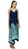 Bimba Women Blue Rayon Asymmetric Sun Dress Spaghetti Stram Boho Chic Beach