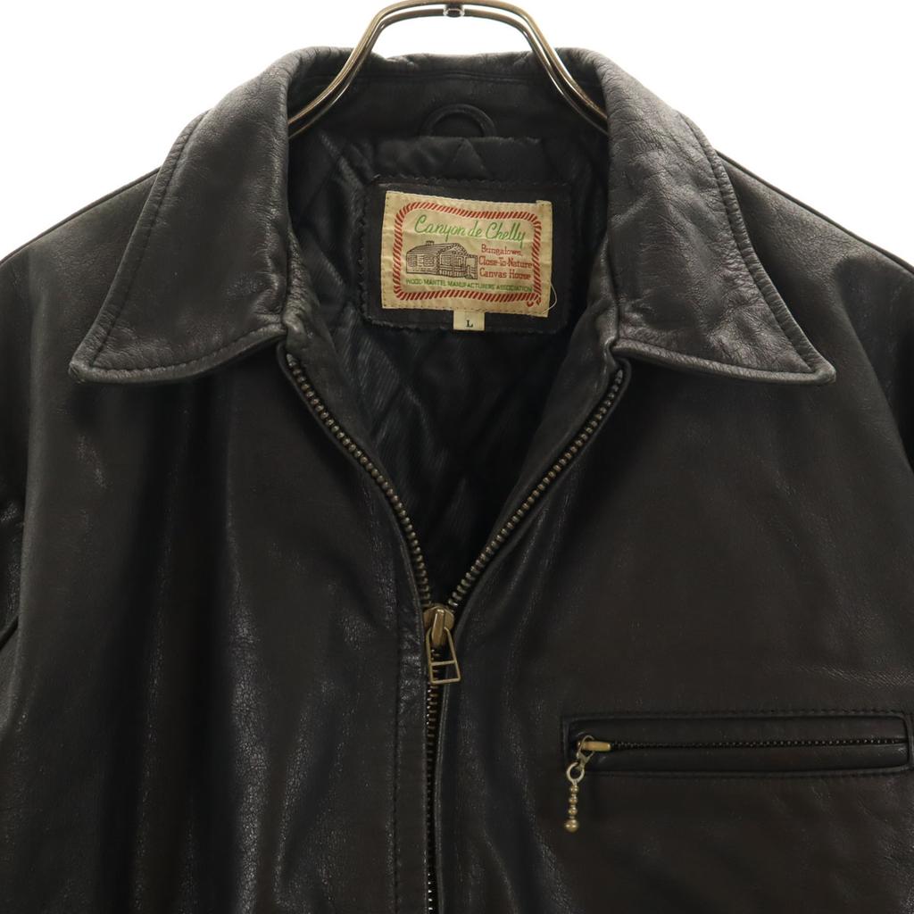 Canyon de Chelly Rindslederjacke L schwarz Gefütterte Motorradjacke Herren Gebraucht