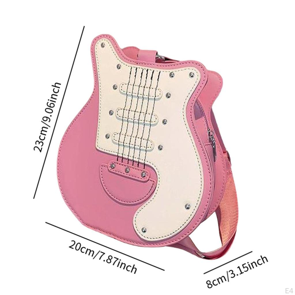 Damen Gitarrenförmige Umhängetasche Kreative Crossbody für Konzert Strand Dating