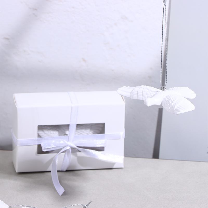 2Pcs Little White Dove Christmas Tree Decoration White Small Wings Creative Cute Pastoral Style Versatile DIY Pendant