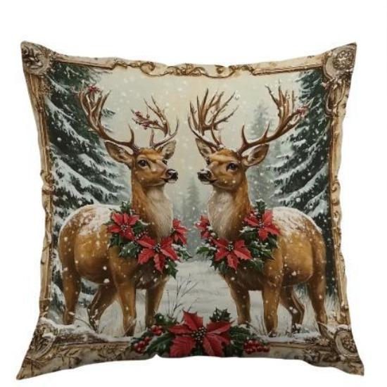 Christmas Pillowcase Christmas Decorative Pillowcase Sofa Decorative Pillow Lumbar Pillowcase