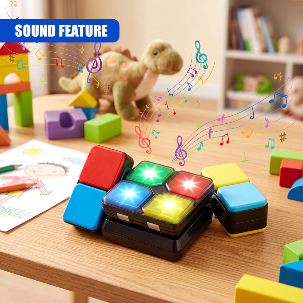 The Magic Toy Shop Magic Cube Game Electronic Handheld Puzzle Colours Lights Music Turn Slide Match