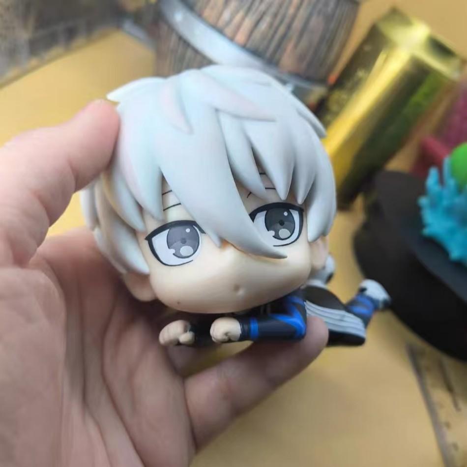 BLUE LOCK Cute Nagi Yisagi Isagi Yoichi Sitting Action Figure PVC Doll Tabletop Model Anime Peripheral Creative Toys Gifts