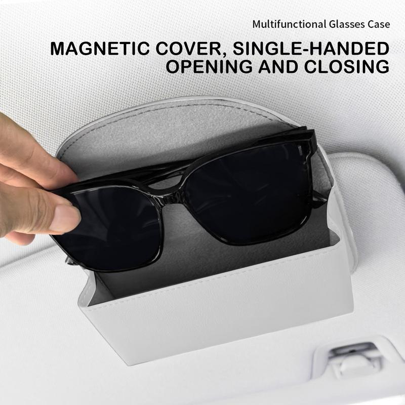 Visor Glasses Holder Magnetic Glasses Storage For Vehicle Spill Proof Magnetic Visor Sunglass Holder For Truck And Vehicle