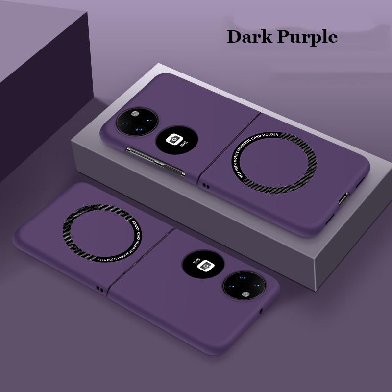 Matte Magnetic Anti-fingerprint PC Case For Huawei P50 Pocket 2 Car adsorption Shockproof Back Cover Shell
