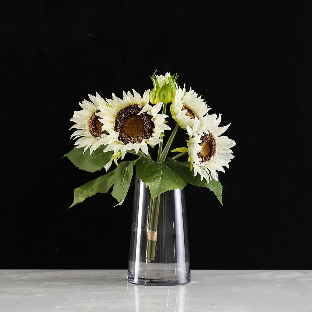 7-Head Sunflower Simulation Flower, Fake Flower Arrangement, Sunflower Bouquet, Living Room Home Decoration, Plastic Floral Ornament