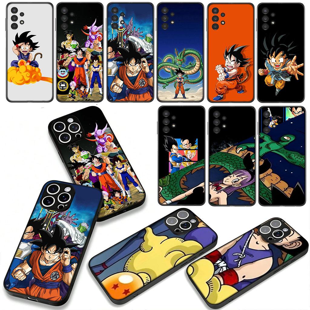 for Samsung Galaxy A25 A37 A57 A12 A14 A31 A41 A50 A51 A70 A71 A72 A21S A04 M15 Note 20 9 8 10 Case Dragons Gokus Balls Z Vegeta