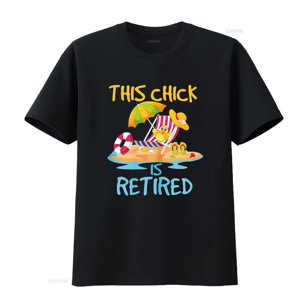 This Chick is retired Women Retirement T Shirt vintage Washed Comfortable fashion Slightly Unisex designer clothes Versatile