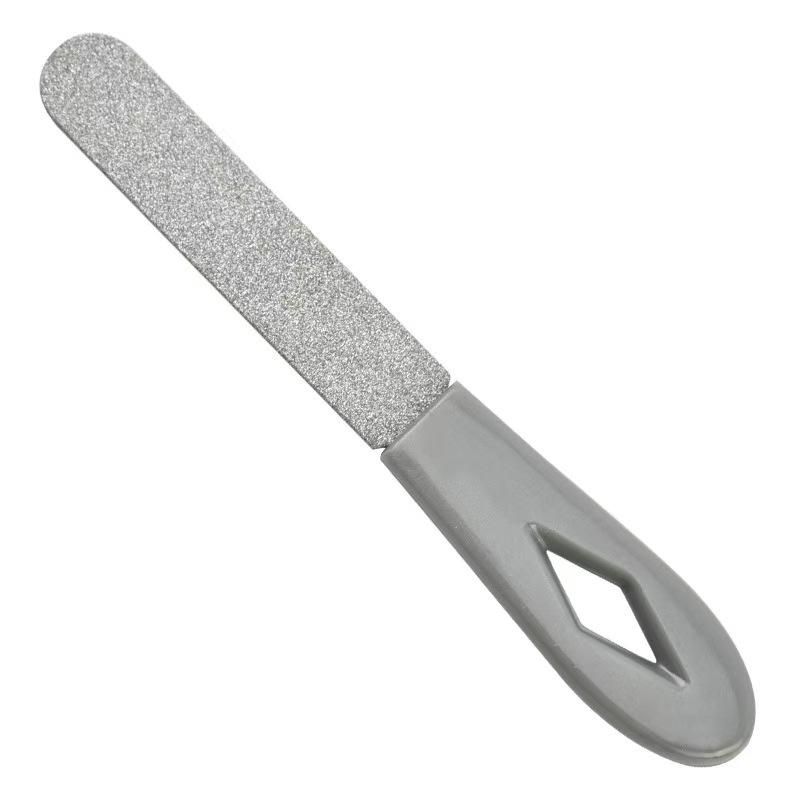 Ergonomic Double Sided Stainless Steel Nail File Buffer For Smooth Polishing Gentle Nail Care Home Manicure Pedicure Tool