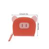 Pu Leather Female Light Student Cartoon Cute Pig Zipper Multi-Card Card Set Soft Pickup Clip Coin Purse Mini Clutch Earphone Bag