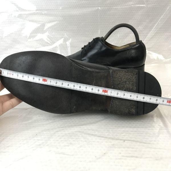 Vintage/REGAL Heritage/Leather Plain Toe with Medallion/25.0EE/Black/Business Dress Shoes(USED)