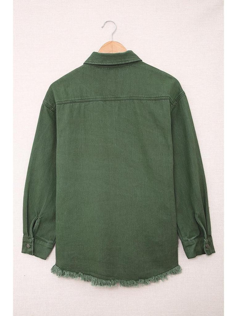 Women's Autumn/Winter Washed Denim Jacket - Loose Fit, Versatile, Single-Breasted, Long-Sleeved Top