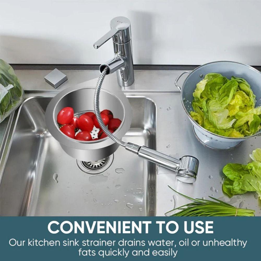 3Pcs/Set Hanging Hook Swan Sink Strainer Basket Faucet Waste Drain Rack Fruits