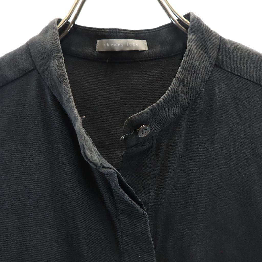 Theory Luxe Silk Blend No Sleeve Blouse 40 Charcoal Special Wing Women Used