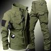 Seturi pentru bărbați Costum din piele de rechin de iarnă, coajă moale, jachete impermeabile, fleece, pantaloni cargo, uniformă