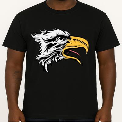 Felle Adelaarskop T-shirt Unisex | Opvallend Wildlife Vogel Grafisch T-shirt Patriotische Stijl