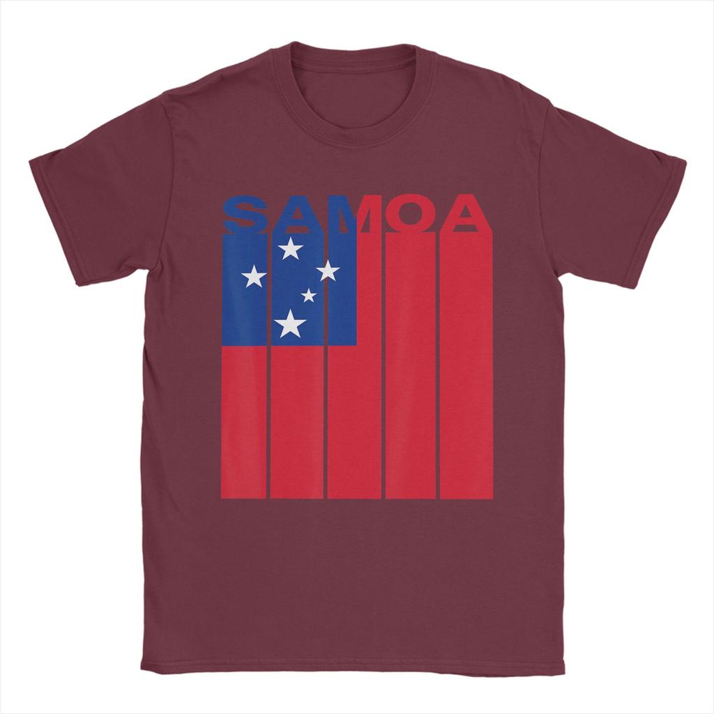 Samoa Flag TShirt Beach Cotton TShirts For Unisex Hip Hop Casual Tee Shirt Short Sleeves YK Fun Top Tees