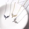 Zinc Zinc Alloy Adjustable Rhinestones Angel Wings Choker Woman Necklaces Korean Neck Jewelry Clavicle Chain
