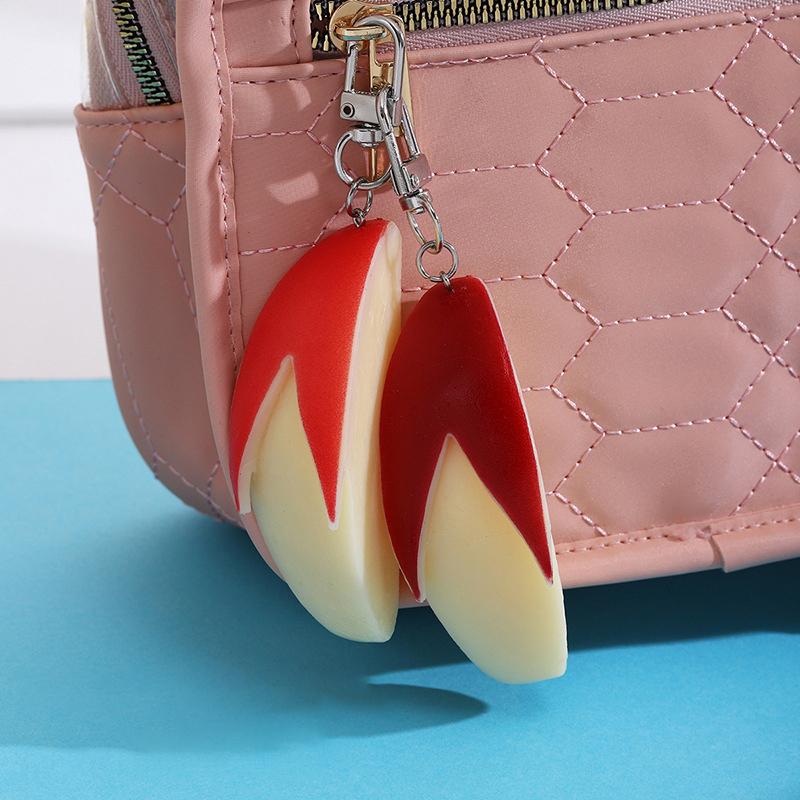 Creative Bunny Apple Keychain Apple Slice Fun Key Ring Pendant School Bag Pendant Keychain Accessory Gift