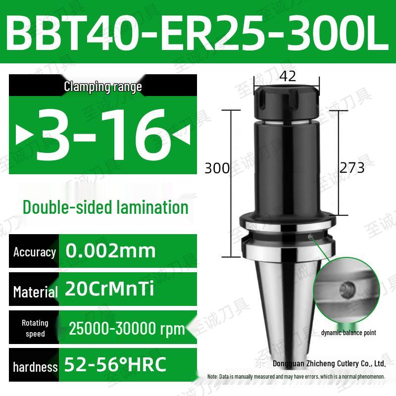 CNC-Hochgeschwindigkeits-Doppelseitiger BBT30/40/50-ER20/25/32 Werkzeughalter mit Dynamischer Auswuchtung