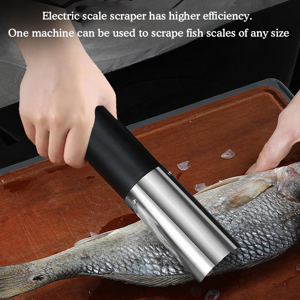 Portable Wireless Electric Fish Scaler Remover Cleaner Scraper Fishing Knif Descaler Kitchen Clean Tools Battery Scalers Se G6I0