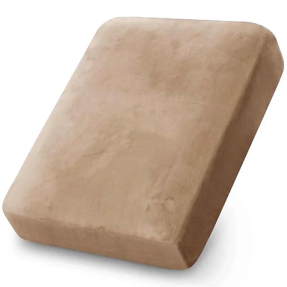 Soft Velvet Sofa Covers Elastic Couch Slipcovers Luxury Plain Living Room Chaise Lounge Case Pet-Friendly Removable Warm