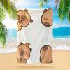 1pc cartoon Bath Beach Towel, Microfiber Print, Versatile for Pool Spa Bath Beach Travel, Summer Home & Outdoor Essential