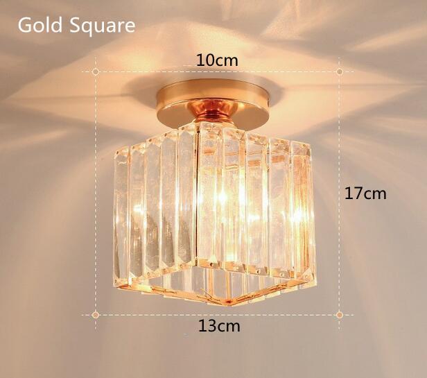 Modern Indoor Ceiling Light AC110v 220v Nordic Crystal Ceiling Lamps Aisle Staircase Ceiling Decoration Lamp E27 Surface Light