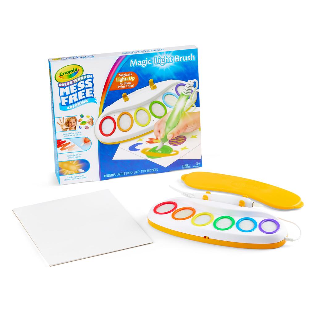Crayola Color Wonder Magic Light Brush Paint Set, Mess Free, Gift for Kids