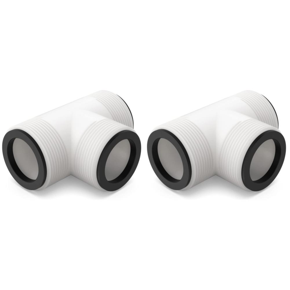 Pool Hose T Splitter with 3 L Rings Pool Hose Extender Controlling Flow Threaded Inlet Pump Adapter for 1.5 Inch Pool Pump Hose