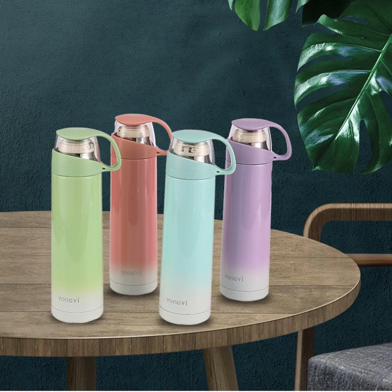 Large Capacity Thermos Cup 500ml Vacuum Flasks Portable Stainless Steel Thermos Cup Water Bottle Travel Tea Mug Office Thermos Cup