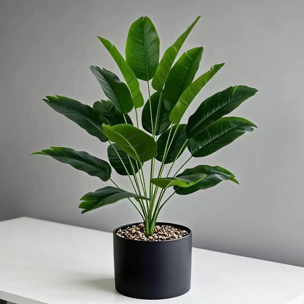 Material Plástico Plantas Artificiais Tamanho Grande Plantas Falsas Folha de Bananeira Artificial Decoração de Festa
