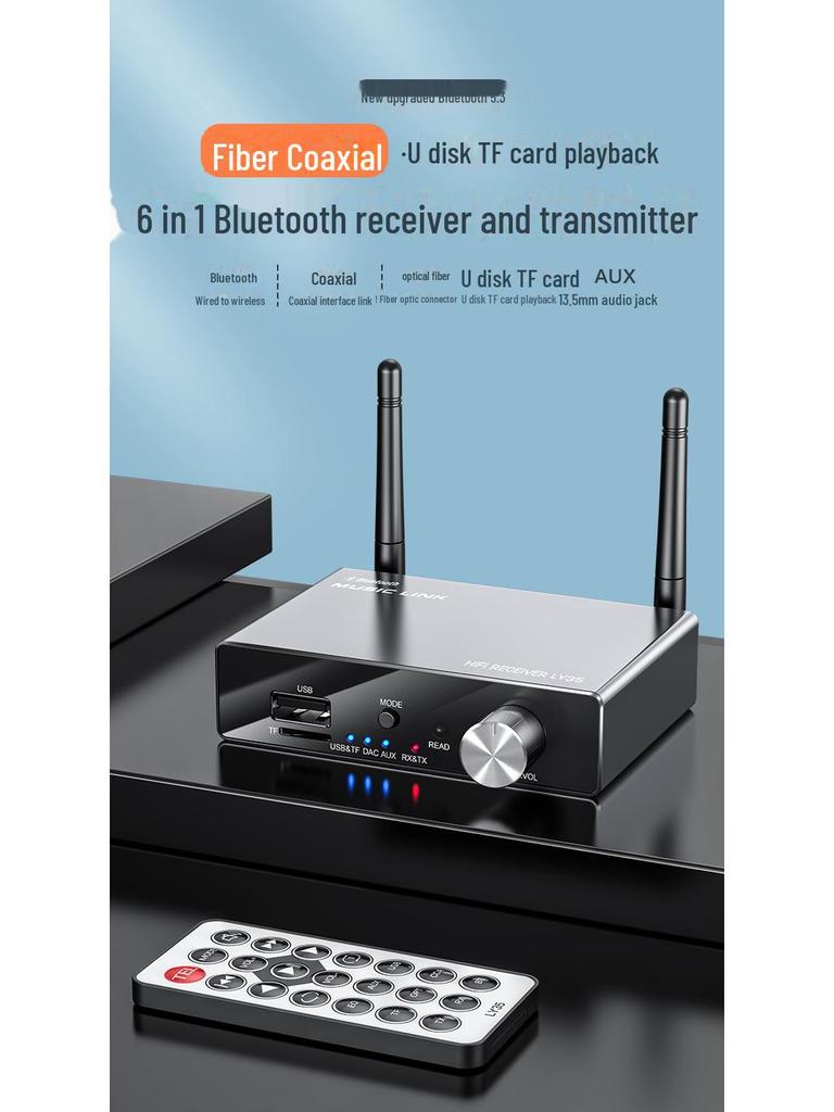 Bluetooth Audio Adapter mit optischem und koaxialem Wandler für analoge und digitale Verstärker