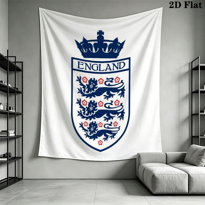 England Football Wall Tapestry Aesthetic Wall Hanging Printed Fabric Blanket Decorative Tapestries for Bedroom Living Room Home Decor