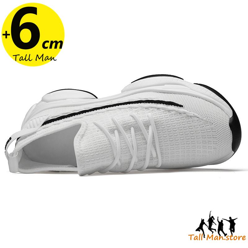 Man Lift Sneakers Men Elevator Sports Height Increase Shoes Insole 6Cm Leisure Fashion