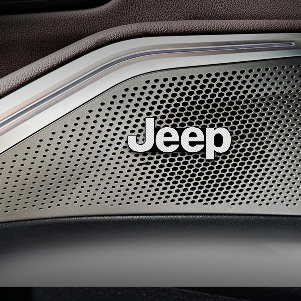 DEVENTORZ Jeep Car Horn Logo Sticker Car Logo Decoration Sticker Set of 5 3D