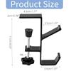 Aluminium Alloy Clamp-On Desk Mount Bag Holder Hook Headphone Hanger Rack for Table Desk Under Counter