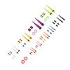 50pcs Ear Stretching Kit Silicone Tunnels Acrylic Tapers Plugs 1.6 to 12mm Mixed Colors Ear Gauges Expander Set