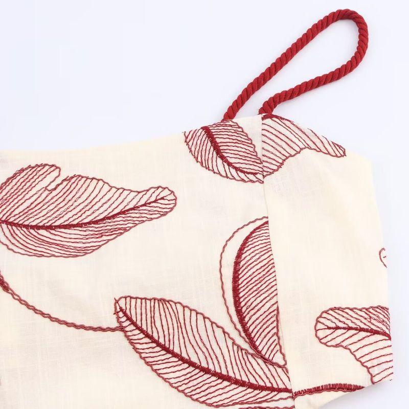 Kaslead New Women Clothes Western Style Fashion Hollow Embroidery Midi Dress 8170901