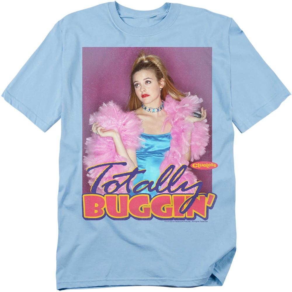 Clueless - Totally Buggin - Adult Unisex Short Sleeve T-Shirt - Blue XL