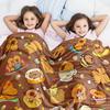 Cute capybara blanket cartoon animal print soft throw kids room decor cozy bedding playful design home textile gift idea