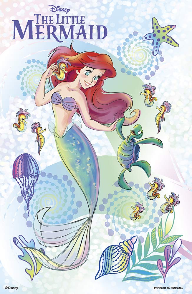 Yanoman 132-Piece Jigsaw Puzzle The Little Mermaid Beautiful Ariel [Clear Stand Puzzle] (15.8x21.4cm) 2500-40