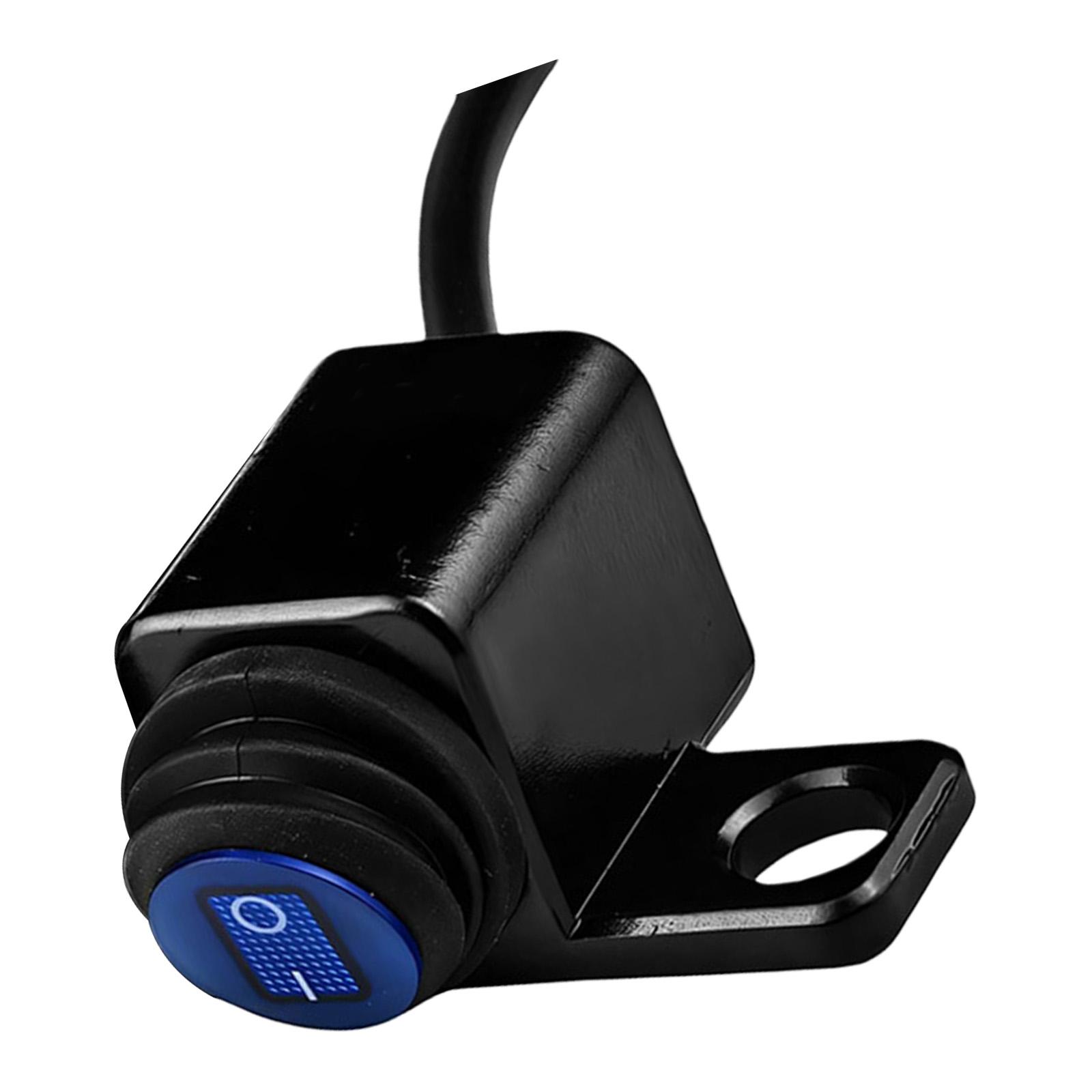 Blue Light Handlebar Switches for Headlight Motorcycle 2 Control Button Switches Easy Installation Motorbike Accessories