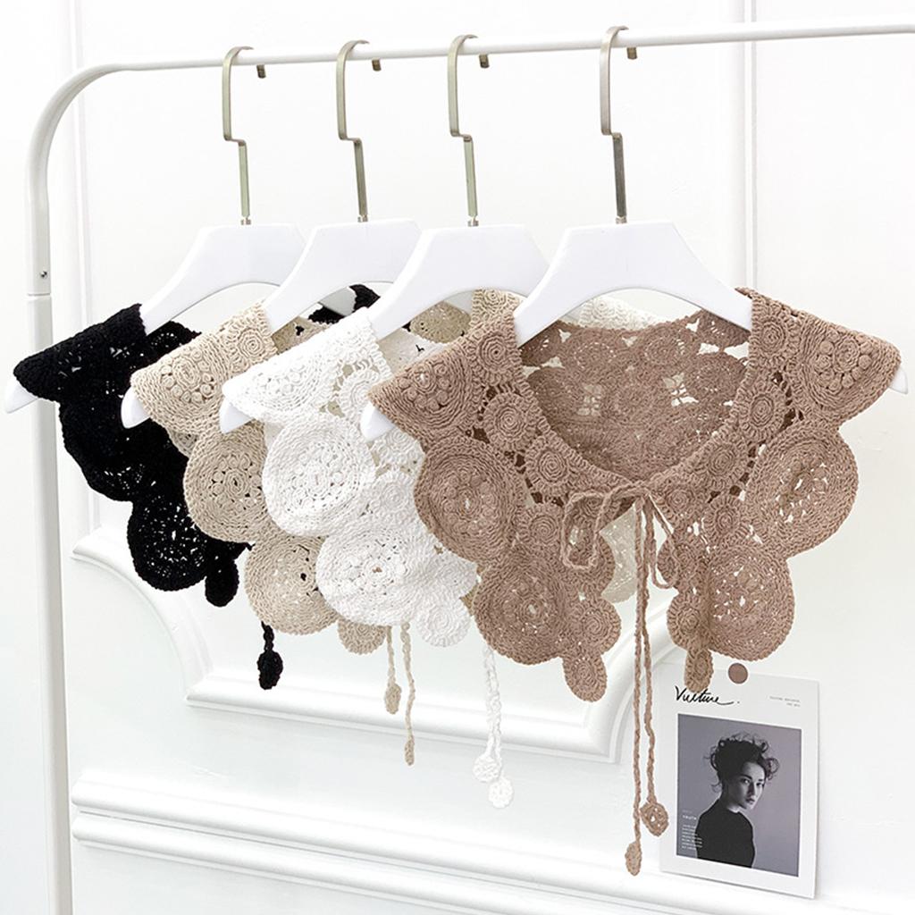 Buy Vintage Crochet Knit Shawl Wrap Scarf Circle Pattern Solid