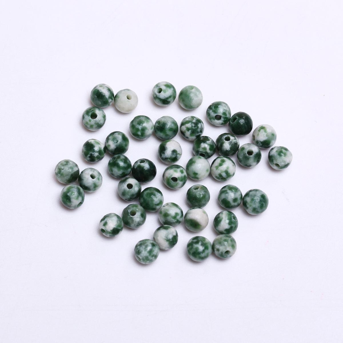 

Круглые бусины бусины ручная работа своими руками зеленый камень ювелирные изделия аксессуары натуральный камень бусины россыпью 4/6/8/10 мм 4mm about 40Pcs