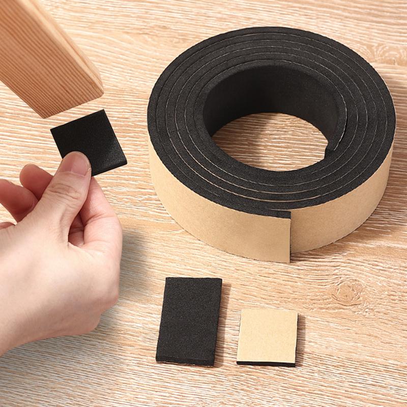 3x50*5000mm Protiskluzová EVA Pěna Noha Skříňky Stolu Noha Židle Ochranná Podložka Samolepicí Podlahová Rohož Domácí Nábytek Čtvercová Tichá Podložka