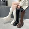 Small Knight Boots But Knee High Boots Women's 2025 Winter New Versatile Thick Heel Platform Boots Women